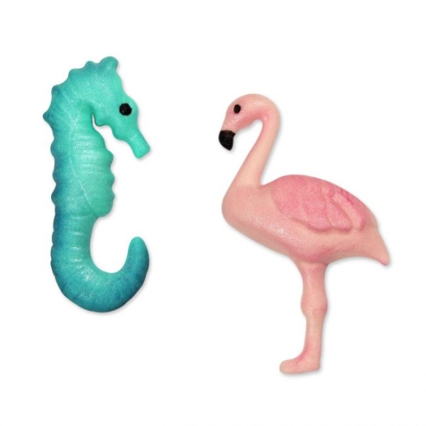 Pop It Form - Seepferd und Flamingo